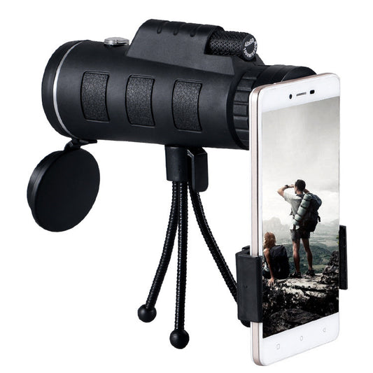 Monocular Telescope - Zoom Scope with Phone Clip, Compass & Tripod