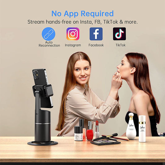 Auto Face Tracking Selfie Stick - 360° Rotation Smart Phone Holder