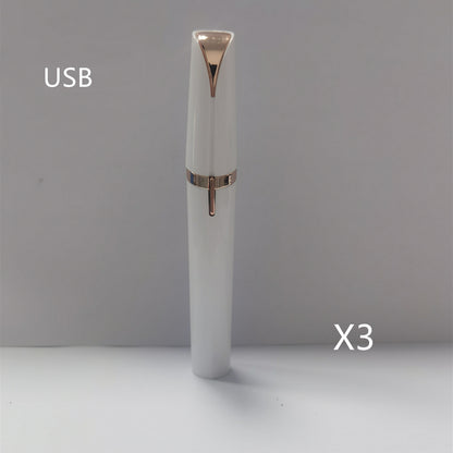 Electric Eyebrow Trimmer - Mini Precision Hair Remover with LED Light