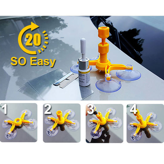 Car Window Glass Repair Kit - Scratch & Crack Restoration Tool