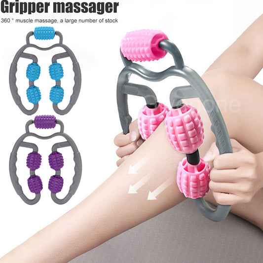 U-Shape Trigger Point Massage Roller - 4-Wheel Muscle Recovery Tool