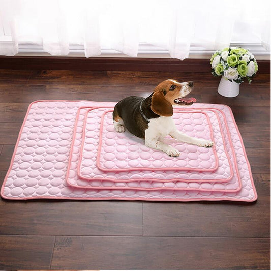 Pet Cooling Pad - Ice Silk Summer Mat for Dogs & Cats