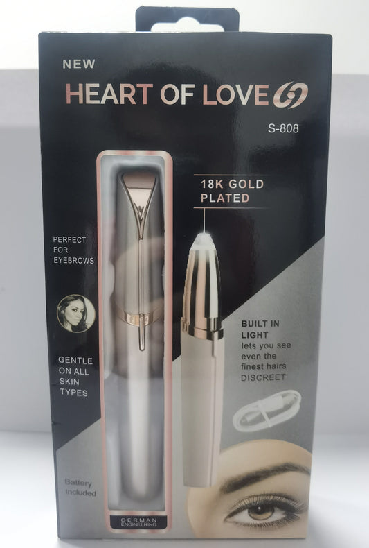 Electric Eyebrow Trimmer - Mini Precision Hair Remover with LED Light