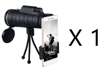 Monocular Telescope - Zoom Scope with Phone Clip, Compass & Tripod