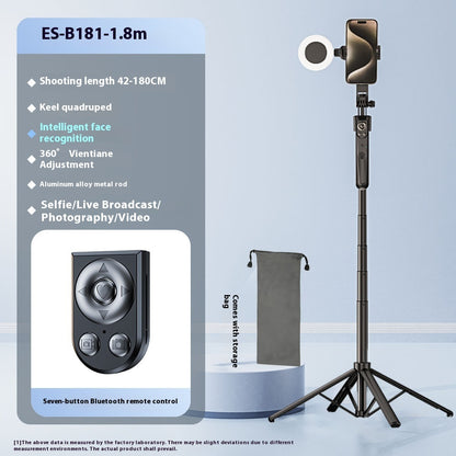 Selfie Stick with Stabilizer - 4-Leg Tripod Stand with Remote Control