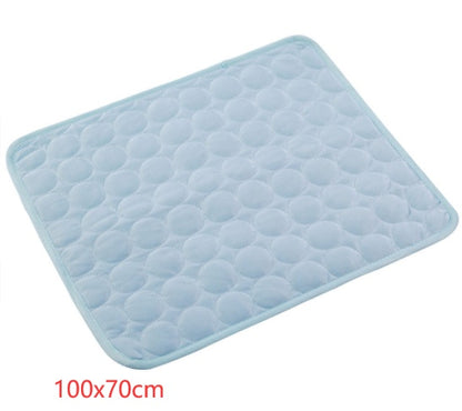 Pet Cooling Pad - Ice Silk Summer Mat for Dogs & Cats
