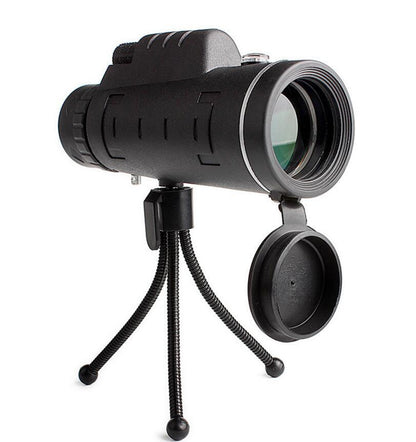 Monocular Telescope - Zoom Scope with Phone Clip, Compass & Tripod