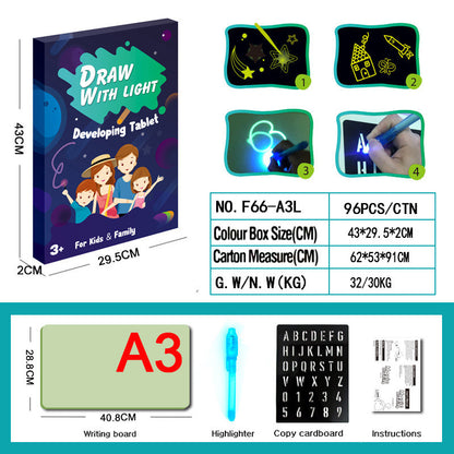 3D Magic Drawing Pad - Educational Light-Up Puzzle Board for Kids