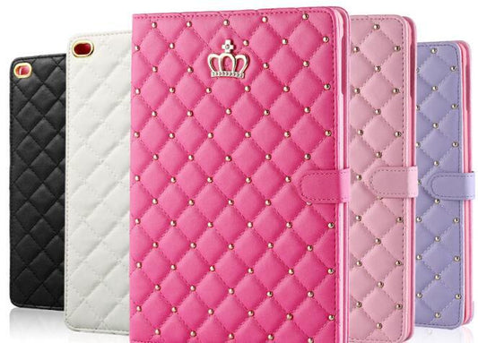 iPad Crown Case - Elegant PU Leather Protective Cover with Stand