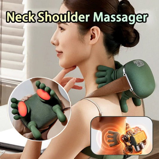 Electric Neck & Shoulder Massager - Wireless Kneading Shawl for Pain Relief