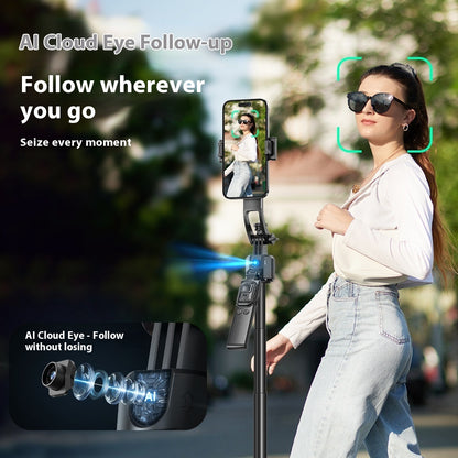 AI Selfie Stick - Smart Tracking Gimbal with Anti-Shake Stabilization