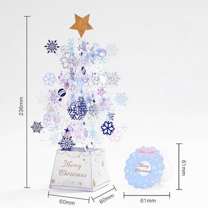 3D Pop-Up Christmas Tree Card - Handcrafted Holiday Greeting Card