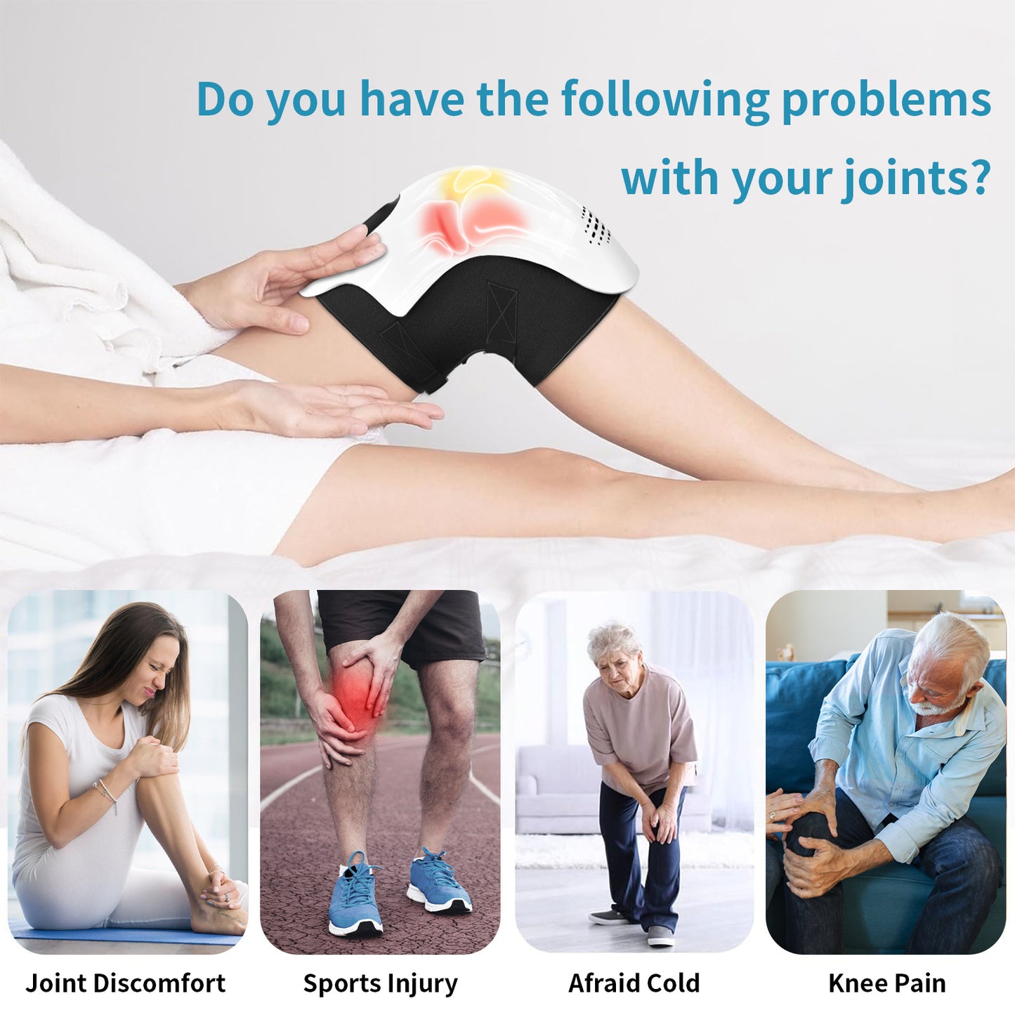 Intelligent Infrared Electric Heating Knee Massager Physiotherapy Instrument Air Pressure Vibration Rehabilitation Pain Relief