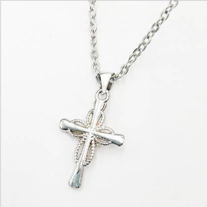 Octagonal Star Cross Pendant - Alloy Statement Necklace Charm