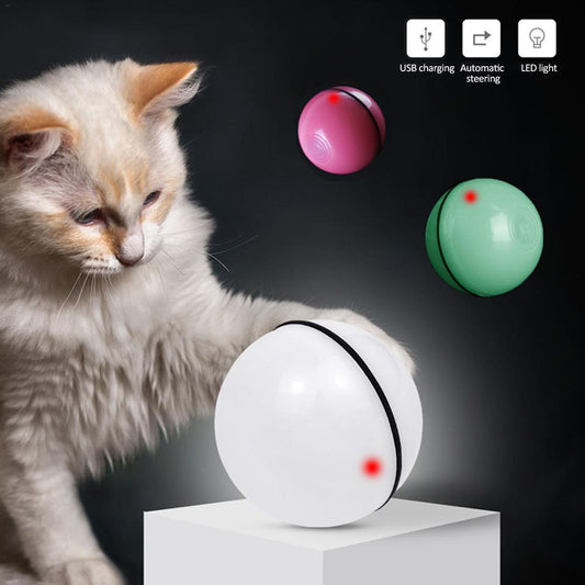 LED Laser Cat Toy Ball - Electronic Rolling Interactive Pet Toy